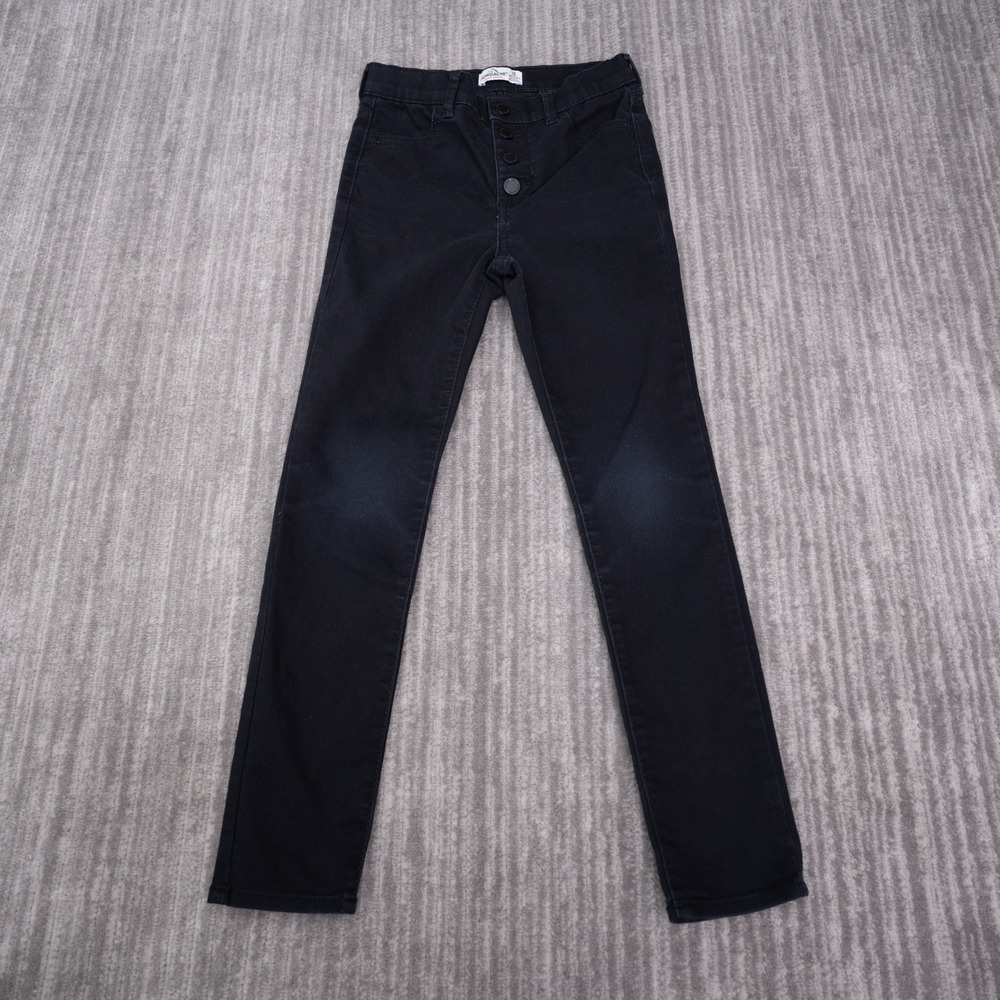 Jordache Super Skinny Jeans Girls 10 Black Good Button Fly High Rise